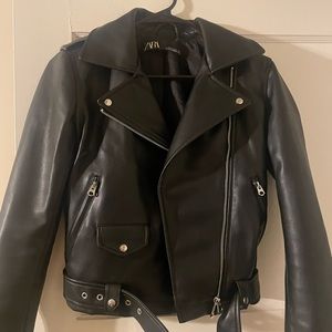 Zara Faux Leather Moto Jacket